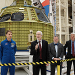 Orion EM-1 Spacecraft at Kennedy Space Center: Stan Love, Scott Wilson, Mark Geyer and Mike Hawes, Orion program