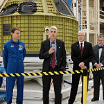 Orion EM-1 Spacecraft at Kennedy Space Center: Stan Love, Scott Wilson, Mark Geyer and Mike Hawes, Orion program