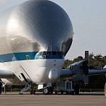 Super Guppy brings EM-1 capsule to KSC (Jared Haworth): Things are about to get... bulbous!