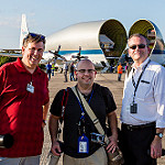 Super Guppy brings EM-1 capsule to KSC (Jared Haworth): We Report Space team photo