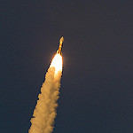 Jared: Delta IV / WGS-7: Condensation cone forms around the upper stage of the Delta IV rocket as it approaches the speed of sound