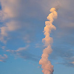 Jared: Delta IV / WGS-7: Post-launch view of the solid rocket booster exhaust