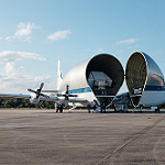 Super Guppy brings EM-1 capsule to KSC (Jared Haworth): Aero Spacelines Super Guppy Turbine
