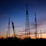 Falcon 9 / CRS-8 Launch: Space Launch Complex 40 Sunset