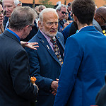 NASA / KSC Day of Remembrance (Bill Jelen): Buzz Aldrin Greets Tal Ramon