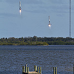 Falcon Heavy / FLT-1 Demonstration (Jared Haworth): Leg Deployment (2)