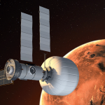 SNC LIFE Hab Module: SNC rendering of LIFE hab near Mars