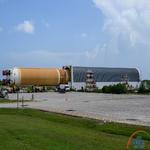 SLS Booster Arrives at Kennedy Space Center: 