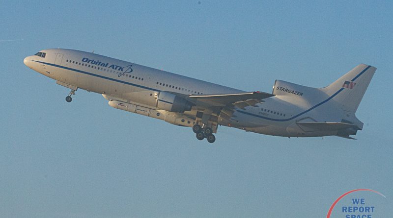 The L1011 Stargazer takes off from Cape Canaveral on Monday December 12, 2016.