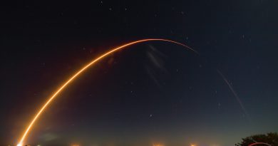 Bill Jelen shot this streak from the NASA Causeway between Kennedy Space Center and Cape Canaveral Air Force Station