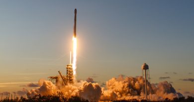 Remote camera view of the launch of EchoStar 105 / SES-11 atop a SpaceX Falcon 9 rocket.  Photo credit: Jared Haworth / We Report Space