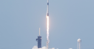 SpaceX's Falcon 9 rocket lifts off from Launch Complex 39A at Kennedy Space Center, carrying astronauts Bob Behnken and Doug Hurley on the first US Commercial Crew spaceflight.  Photo credit: Michael Seeley / We Report Space