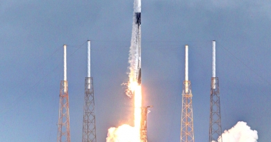 SpaceX's Falcon 9 rocket lifts off from Cape Canaveral Space Force Station, bearing one shy of one gross satellites to orbit.  Photo credit: Michael Howard / We Report Space