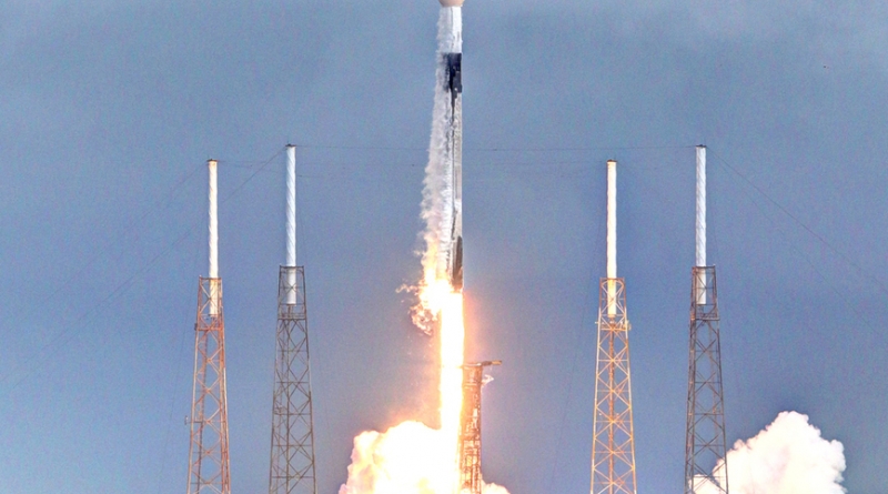 SpaceX's Falcon 9 rocket lifts off from Cape Canaveral Space Force Station, bearing one shy of one gross satellites to orbit.  Photo credit: Michael Howard / We Report Space