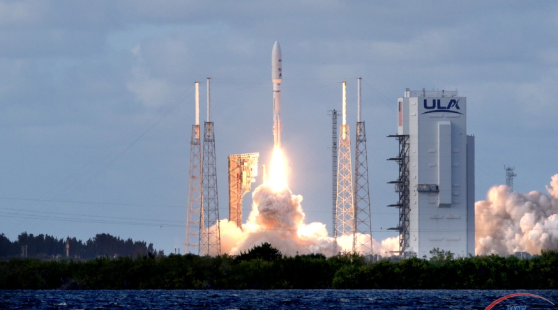 ULA's Atlas V launch vehicle lifts SES's twin payloads to orbit.  Photo credit: Michael Howard / We Report Space