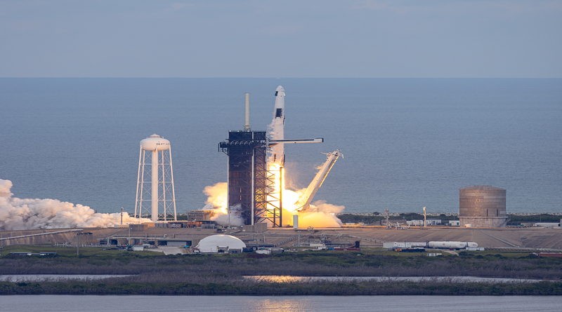 SpaceX's Falcon 9 rocket carries the Crew Dragon and Axiom-2 mission to the International Space Station. Contributor photo.