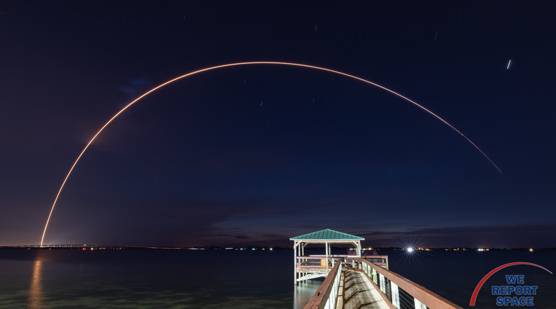 A United Launch Alliance Delta IV Heavy rocket streaks above Florida's Space Coast on June 22, 2023.  Photo credit: Michael Seeley / We Report Space